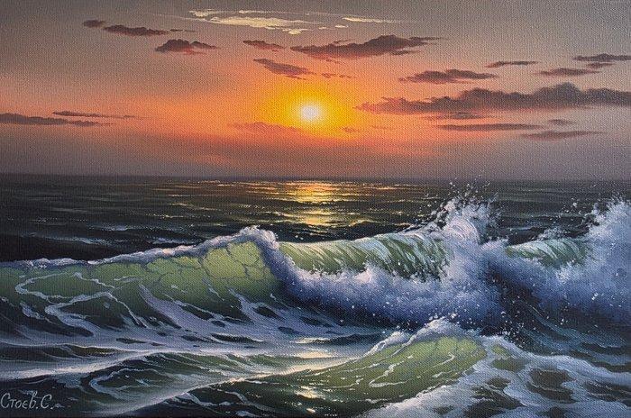 Serhii Stoev (1971) - Wave roll, Antiek en Kunst, Kunst | Schilderijen | Klassiek