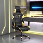 vidaXL Massage gamestoel met voetensteun kunstleer zwart &, Huis en Inrichting, Bureaustoelen, Verzenden, Nieuw