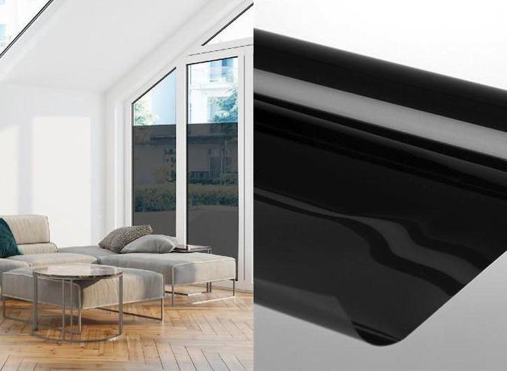 Zonwerendfolie Raamfolie zwart-76 x 900 cm, Doe-het-zelf en Verbouw, Zeil en Folie, Nieuw, Verzenden