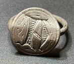 Middeleeuwen, kruisvaardersperiode Zilver Zeldzame zegelring