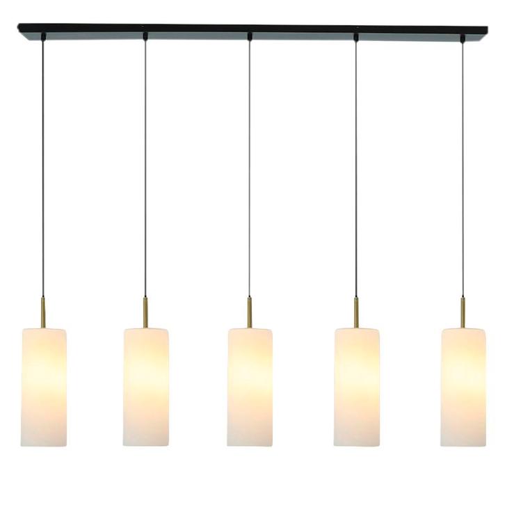 Moderne hanglamp wit, Gaya, Huis en Inrichting, Lampen | Hanglampen, Nieuw, Glas, 75 cm of meer, Ophalen of Verzenden