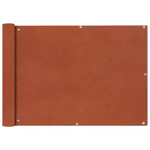 vidaXL Balkonscherm Oxford textiel 75x400 cm terracotta, Tuin en Terras, Zonneschermen, Nieuw, Verzenden