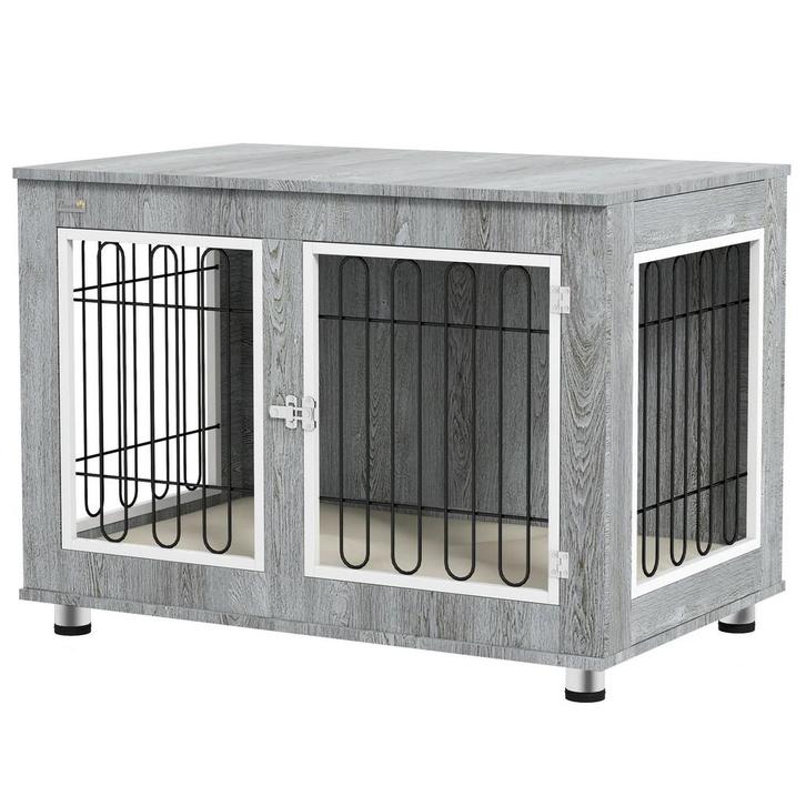 TRUUSK Hondenkooi met Kussen - 2 Sloten - Dubbele Deuren - G, Dieren en Toebehoren, Honden-accessoires, Nieuw, Verzenden