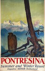 Eduard Stiefel - Pontresina - Switzerland - Jaren 1920, Antiek en Kunst, Kunst | Tekeningen en Foto's