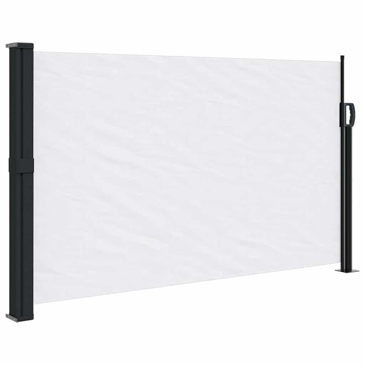 Zonnescherm uittrekbaar 120x500cm wit | retourdeal | 35%, Tuin en Terras, Zonneschermen, 450 cm of meer, Nieuw, Uitvalscherm, Minder dan 150 cm
