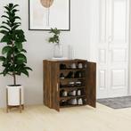 vidaXL Schoenenkast 60x35x70 cm bewerkt hout gerookt, Verzenden, Nieuw