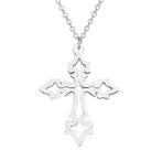 Fako Bijoux® - Ketting Met Kruisje Gothic - Stainless Steel, Sieraden, Tassen en Uiterlijk, Kettingen, Verzenden, Nieuw