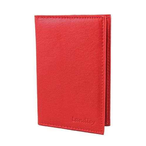 Landley Leren Etui voor Paspoort en Gele Boekje Rood, Sieraden, Tassen en Uiterlijk, Portemonnees, Rood, Nieuw, Overige merken