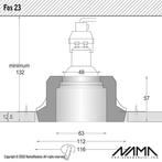 FOS23 Trimless Verdiepte Inbouwspot Rond - Gips - GU10 Ø5.., Ophalen of Verzenden, Nieuw
