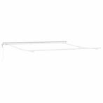 Witte Markies 4x3,5m - Handbediend | OP = OP | Zonneluifel, Ophalen of Verzenden, Nieuw, 250 cm tot 450 cm, Knikarmscherm