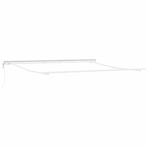 Witte Markies 4x3,5m - Handbediend | OP = OP | Zonneluifel, Tuin en Terras, Zonneschermen, 250 cm tot 450 cm, Nieuw, Knikarmscherm