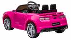 Kinderauto CHEVROLET CAMARO SS,  roze, 12V, leder, RC NIEUW, Ophalen of Verzenden, Nieuw