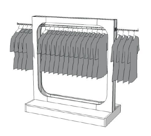 *TIP*  Glossy middenunit kledingrek R-EC-004, Zakelijke goederen, Kantoor en Winkelinrichting | Winkel en Inventaris, Ophalen of Verzenden