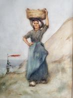 Philip Pieter Windt (1847-1921) - Scheveningse vissersvrouw, Antiek en Kunst, Kunst | Schilderijen | Klassiek