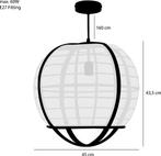 Tweedekans | Mica Decorations Pella Hanglamp - H44 x Ø45 cm, Huis en Inrichting, Lampen | Hanglampen, Ophalen of Verzenden, Zo goed als nieuw