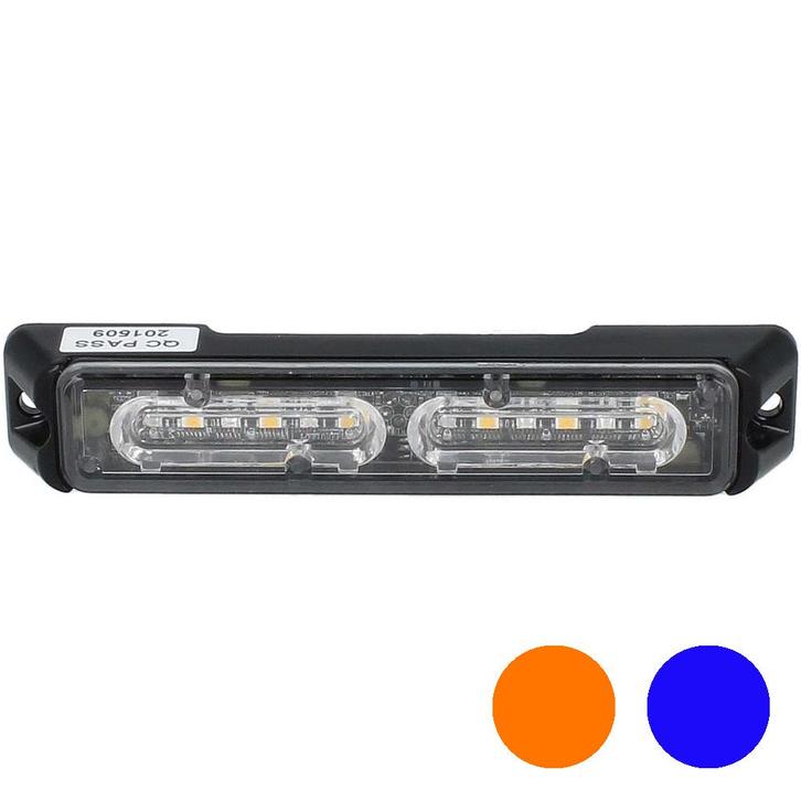 Allround signal Slimline 6 LED flitser AMBER/BLAUW, Auto-onderdelen, Verlichting, Nieuw, Ophalen of Verzenden