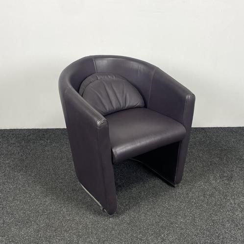 Leolux Fauteuil - Donkerpaars, Huis en Inrichting, Stoelen, Gebruikt, Ophalen of Verzenden