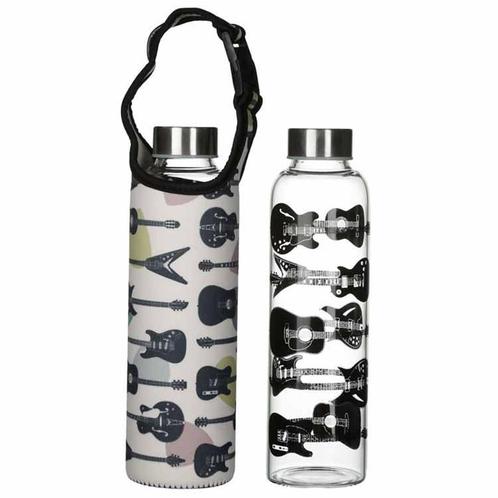 Glazen waterfles met houder - Headstock Gitaar NIEUW, Sport en Fitness, Overige Sport en Fitness, Nieuw, Ophalen of Verzenden