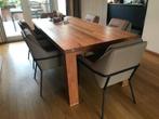 Set van 6 leren eetkamerstoelen - bruin leer - Echt leer, In, Huis en Inrichting, Stoelen, Overige kleuren, Nieuw, Leer, Ophalen of Verzenden