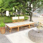 vidaXL Tuinbank met kussens 2-in-1 190 cm massief acaciahout, Tuin en Terras, Tuinbanken, Verzenden, Nieuw, Hout
