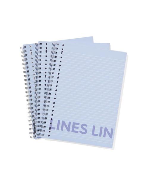HEMA Collegeblokken blauw A4 gelinieerd - 3 stuks, Diversen, Agenda's, Nieuw, Verzenden