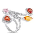 Ring - 18 karaat Geel goud, 18K Wit Gouden Diamant en, Nieuw