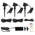 Mi-Light Tuinspot Set 3x 6W RGB+CCT Zwart - Incl., Huis en Inrichting, Lampen | Spots, Verzenden, Nieuw, Trendy verlichting