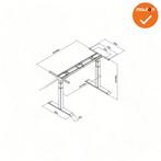 Los onderstel - Deluxe - Zit-Sta - Elektrisch - Wit, Huis en Inrichting, Bureaus, Ophalen of Verzenden, Nieuw, Bureau