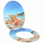 vidaXL Zachte sluit toiletbril Zee Schelp 44 x 38 cm, Verzenden, Nieuw