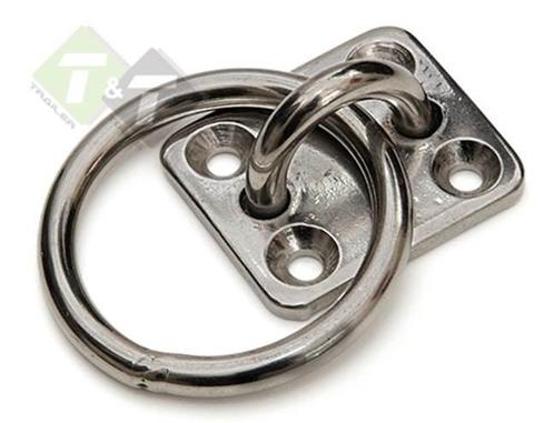 Aanlegring RVS, Muurplaat, Dekoog, Vloeroog, 30x30 Mm, Doe-het-zelf en Verbouw, Overige Doe-het-zelf en Verbouw, Nieuw, Ophalen of Verzenden