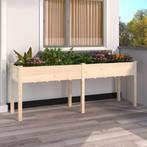 vidaXL Plantenbak met voering 203x53x76 cm massief vurenhout, 100 cm of meer, Verzenden, Nieuw, 60 cm of meer