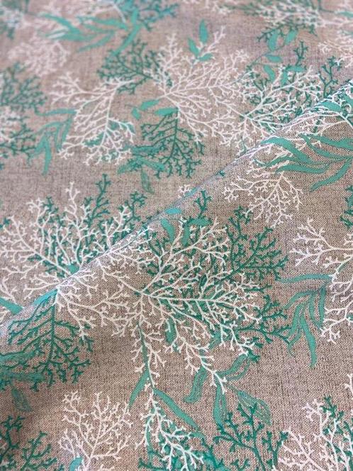 Allegro weefsel in mediterrane stijl met zeeanemonenmotief,, Antiek en Kunst, Antiek | Kleden en Textiel
