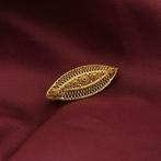 Gouden broche met Zeeuwse knopen (Zeeuwse knoop), Ophalen of Verzenden, Gebruikt, Overige kleuren, Goud