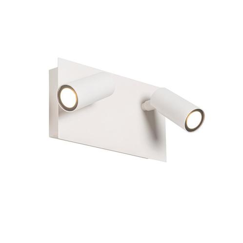 Moderne buiten wandlamp wit incl. LED 2-lichts IP54 - Simon, Tuin en Terras, Buitenverlichting, Nieuw, Overige materialen