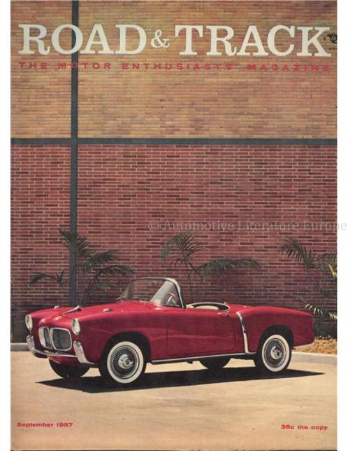 1957 ROAD AND TRACK MAGAZINE SEPTEMBER ENGELS, Boeken, Auto's | Folders en Tijdschriften