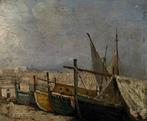 Fausto Pratella (1888-1964), Attr. a - Barche a Napoli, Antiek en Kunst