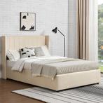 Gestoffeerd bed Savona - 200 x 120 cm - Beige, Huis en Inrichting, Slaapkamer | Bedden, Verzenden, Nieuw