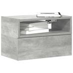 vidaXL Nachtkastje wandgemonteerd 45x26x28,5 cm betongrijs, Verzenden, Nieuw, Hout