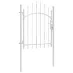 vidaXL Poort 1x1,75 m staal wit, Verzenden, Nieuw