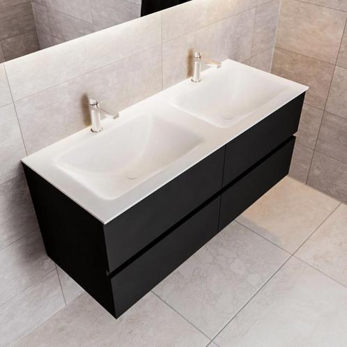 Badkamermeubel Solid Surface BWS Oslo 120x45 cm Mat Zwart, Doe-het-zelf en Verbouw, Sanitair, Bad, Nieuw, Ophalen of Verzenden