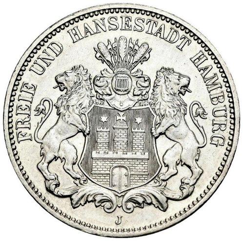 Duitsland, keizerrijk Willem II. 3 Mark 1909, Postzegels en Munten, Munten | Europa | Niet-Euromunten