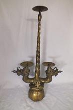 Kandelaar met 2 nagas - Brons - Indonesië - Eind 20e eeuw