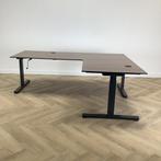 slinger hoekbureau (rechts)  200x160 cm,  bruin - zwart, Ophalen of Verzenden, Gebruikt, Bureau