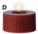Ledkaars led waxinelicht theelicht max wax rood ribbel per, Ophalen of Verzenden, Nieuw