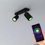 Smart Tuya Badkamer plafondspot dubbel zwart IP44 Incl., Huis en Inrichting, Lampen | Spots, Ophalen of Verzenden, Nieuw, Metaal of Aluminium