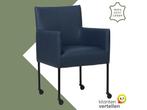 Leren eetkamerstoel Desire - Hermes Kobalt (blauw) - Poten, Bohemian, Industrieel, Modern, Scandinavisch, Blauw, Nieuw, Leer