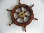 Maritieme objecten (2) - hout-koper-glas- Stuurwiel en, Antiek en Kunst