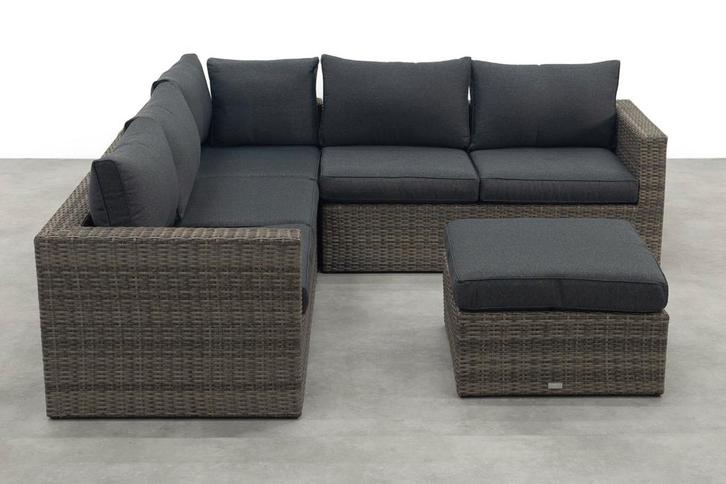 Garden Impressions Atlanta hoekbank + hocker - Organic grey, Tuin en Terras, Tuinsets en Loungesets, Loungeset, Nieuw, Wicker