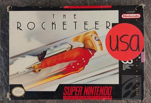 The rocketeer usa version (SNES tweedehands game), Spelcomputers en Games, Games | Nintendo NES, Zo goed als nieuw, Ophalen of Verzenden