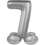 7 Jaar Cijfer Ballon Zilver 72cm, Hobby en Vrije tijd, Nieuw, Verzenden